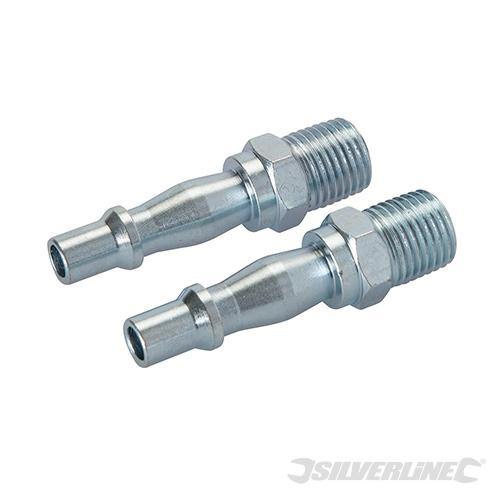 1/4" Bsp Air Line Bayonet Male Thread Coupler 2Pk