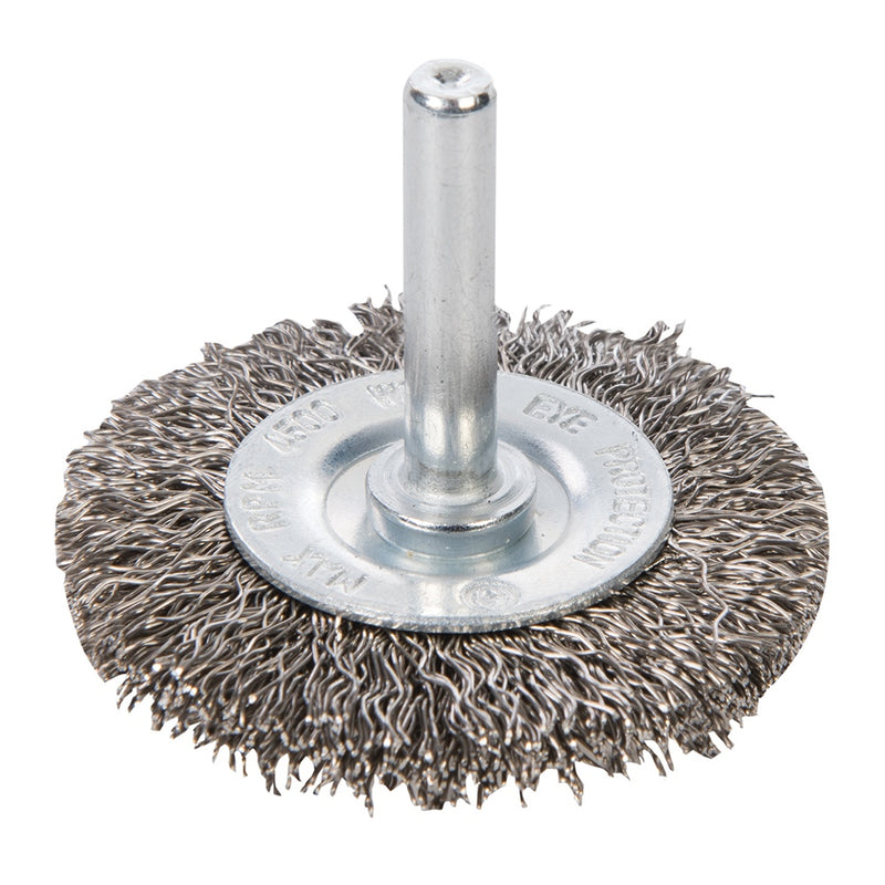 Silverline 50Mm Rotary Stainless Steel Wire Wheel Brush 828396