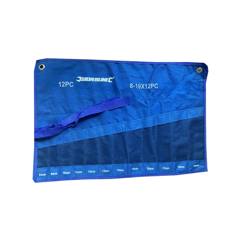 12 Pocket Compartment Canvas Tool Roll Water Resistant Storage Pouch Case DMO - tooltime.co.uk