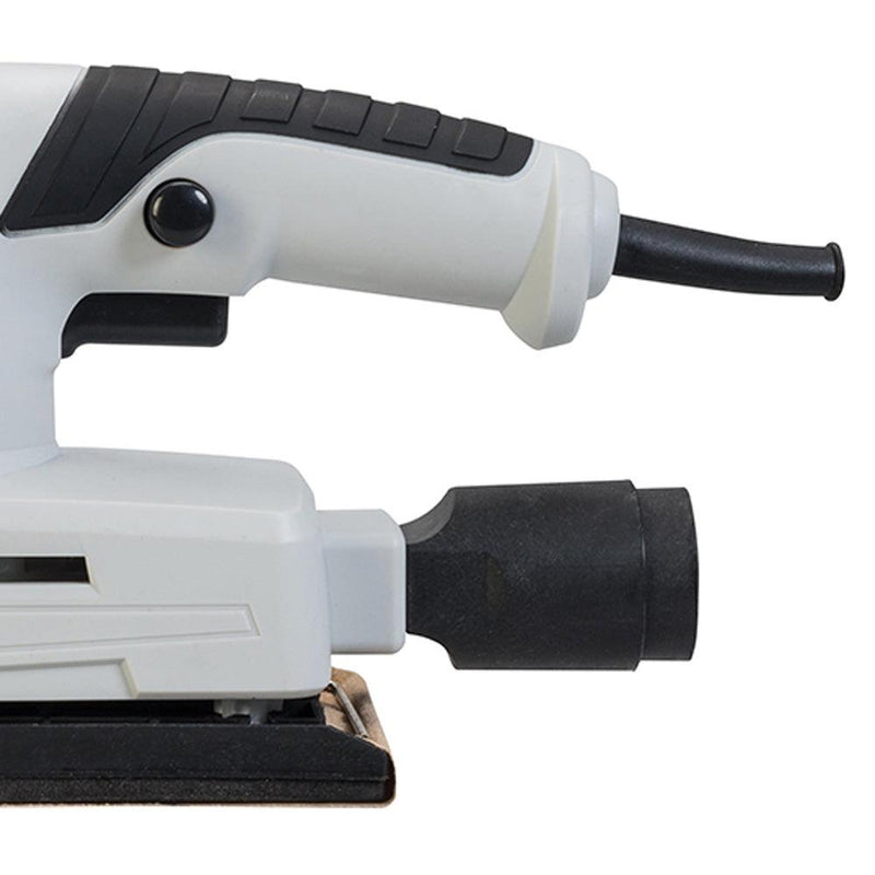 135W Electric Sander 1/3 Sheet Orbital Dust Extraction + 31 Mixed Sanding Sheets - tooltime.co.uk