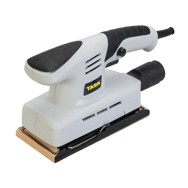 135W Electric Sander 1/3 Sheet Orbital Dust Extraction + 31 Mixed Sanding Sheets - tooltime.co.uk