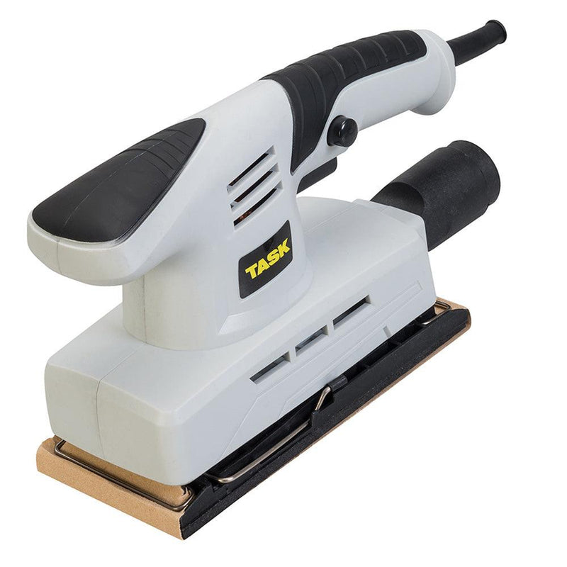 135W Electric Sander 1/3 Sheet Orbital Dust Extraction + 31 Mixed Sanding Sheets - tooltime.co.uk