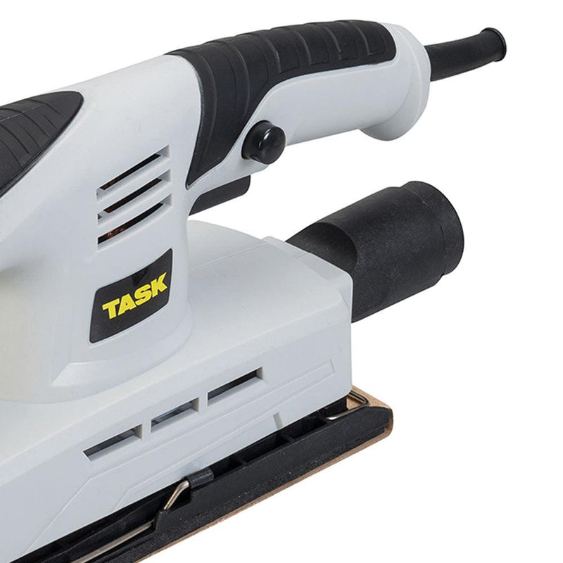 135W Electric Sander 1/3 Sheet Orbital Dust Extraction + 31 Mixed Sanding Sheets - tooltime.co.uk