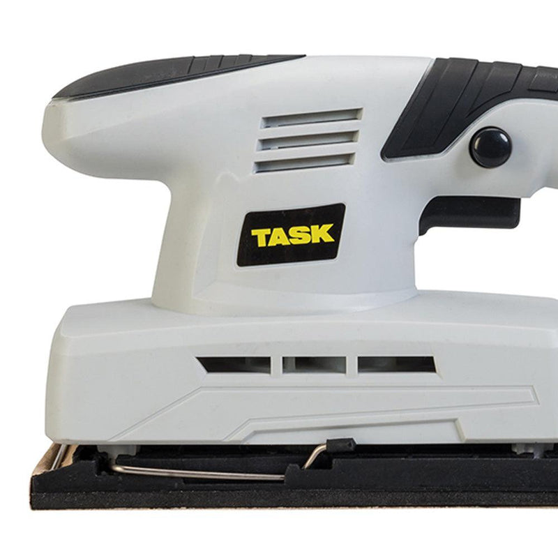 135W Electric Sander 1/3 Sheet Orbital Dust Extraction + 31 Mixed Sanding Sheets - tooltime.co.uk