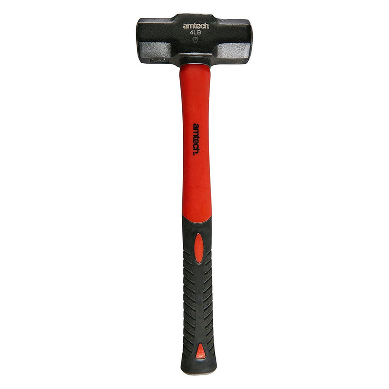 4lb LUMP SLEDGE HAMMER FIBREGLASS SHAFT AND RUBBER GRIP HANDLE MINI SLEDGEHAMMER - tooltime.co.uk