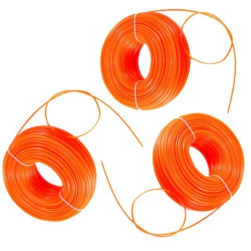 3 Pack Replacement Strimmer Wire 2.4Mm X 45M (3 X 15M) Nylon Cord