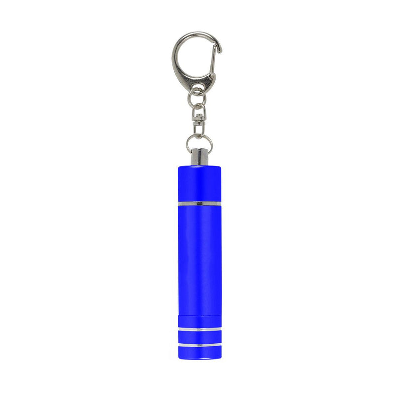 Blue Mini Keyring Torch Bright White LED Aluminium Flashlight - Batteries Not Included - tooltime.co.uk