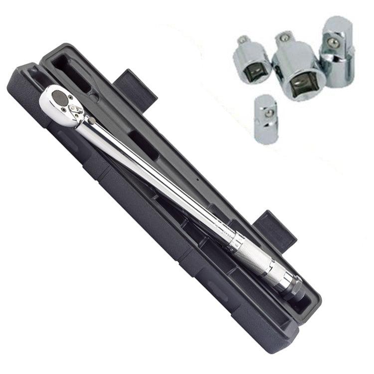 Draper 3/8" Dr Ratchet Torque Wrench + Case + 4pc Adaptors - tooltime.co.uk