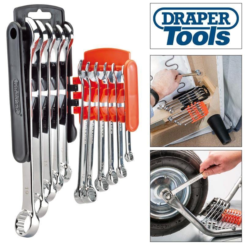 Draper Draper 11Pc Hi-Torq® Metric Crv Combination Spanner Wrench Set 6Mm-19Mm 66093