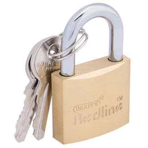 Draper Draper Brass Cylinder Padlock, 30Mm Dr-68021