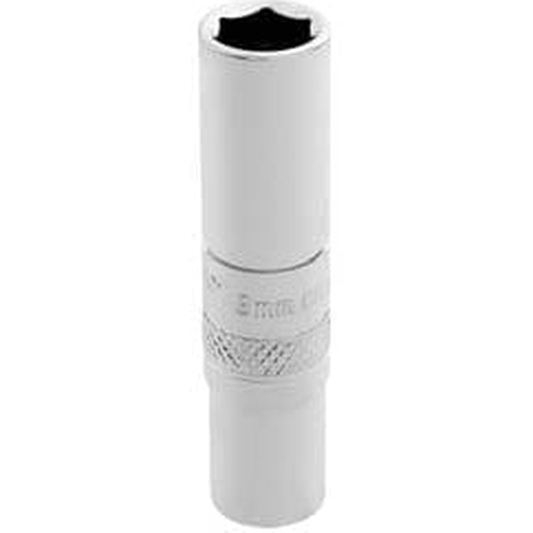 Draper Draper Hi-Torq 6 Point Deep Socket, 1/4" Sq. Dr., 8Mm Dr-32675