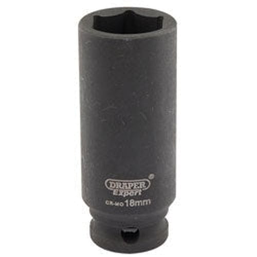 Draper Tool Sockets Draper Expert Hi-Torq 6 Point Deep Impact Socket, 3/8" Sq. Dr., 18Mm Dr-06891