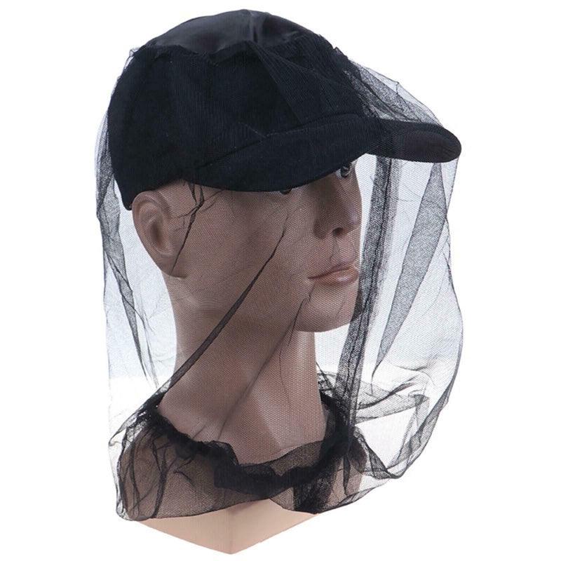 Midge Mosquito Mesh Head Net Hat Insect Fly Face Protector Camping Hiking Travel - tooltime.co.uk