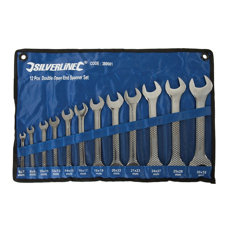 Silverline 6 - 32MM OPEN ENDED SPANNER SET 12PCE 380681