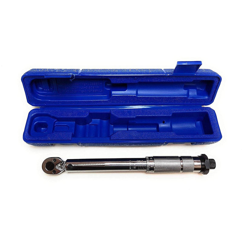 1/4" Drive Dr Steel Torque Wrench 5-25Nm Ratchet Garage + Storage Carry Case