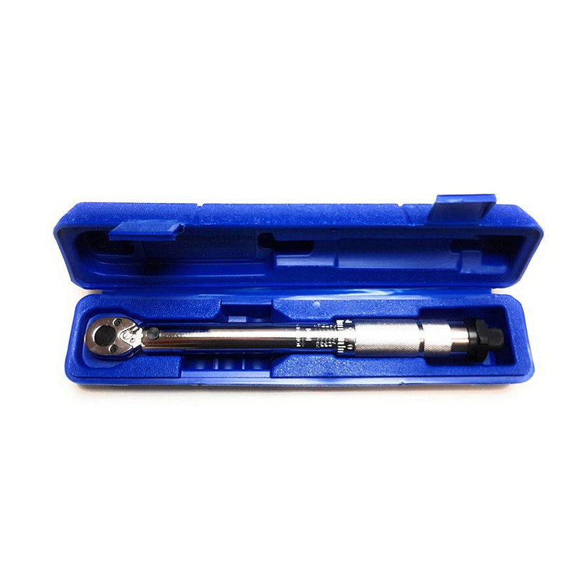 1/4" DRIVE DR STEEL TORQUE WRENCH 5-25NM RATCHET GARAGE + STORAGE CARRY CASE-tooltime.co.uk