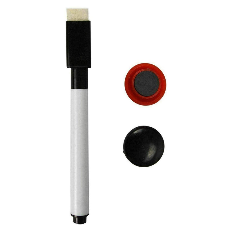 A4 WHITE BOARD DRY WIPE MAGNETIC MINI OFFICE NOTICE MEMO WHITEBOARD PEN & ERASER - tooltime.co.uk