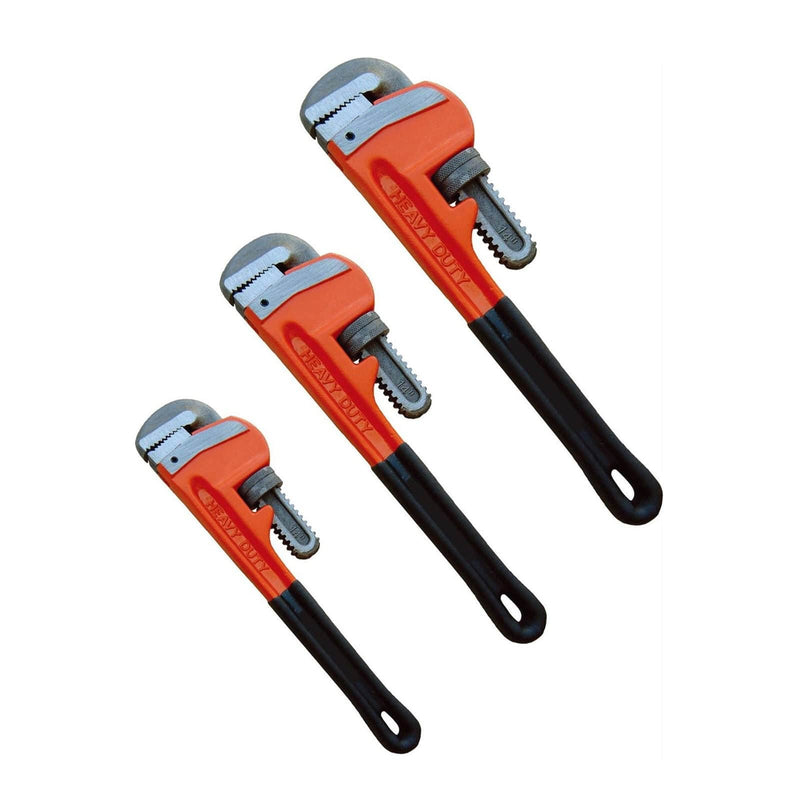 tooltime 3PC HEAVY DUTY ADJUSTABLE PLUMBING STILSONS MONKEY WRENCH SHIFTING PIPE SPANNER