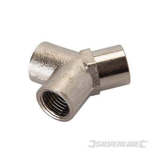 tooltime Air Line Hose 3-way Connector Fitting (1/4" Bsp)