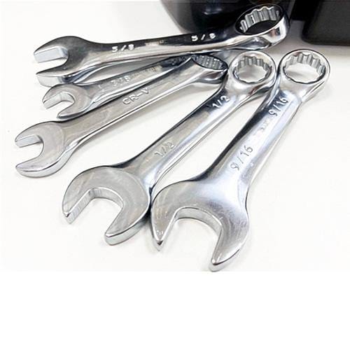 tooltime Spanners 32PC FULLY POLISHED CRV COMBINATION SPANNER STUBBY WRENCH SET METRIC & IMPERIAL