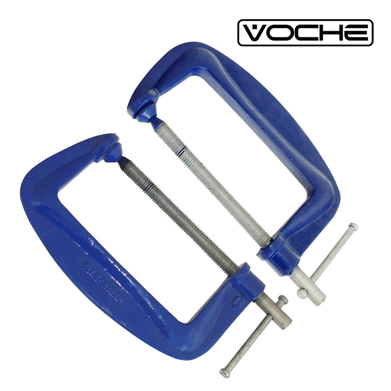 Voche 6" G Clamps Heavy Duty Woodworking Grip Carpenter Gluing Vise - Voche (2 Pack)