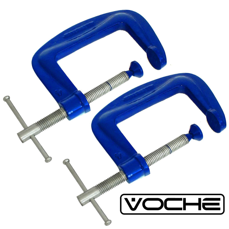 Voche G Clamps 2 PACK - VOCHE® HEAVY DUTY 4" G CLAMPS WOODWORKING GRIP CARPENTER GLUING VISE